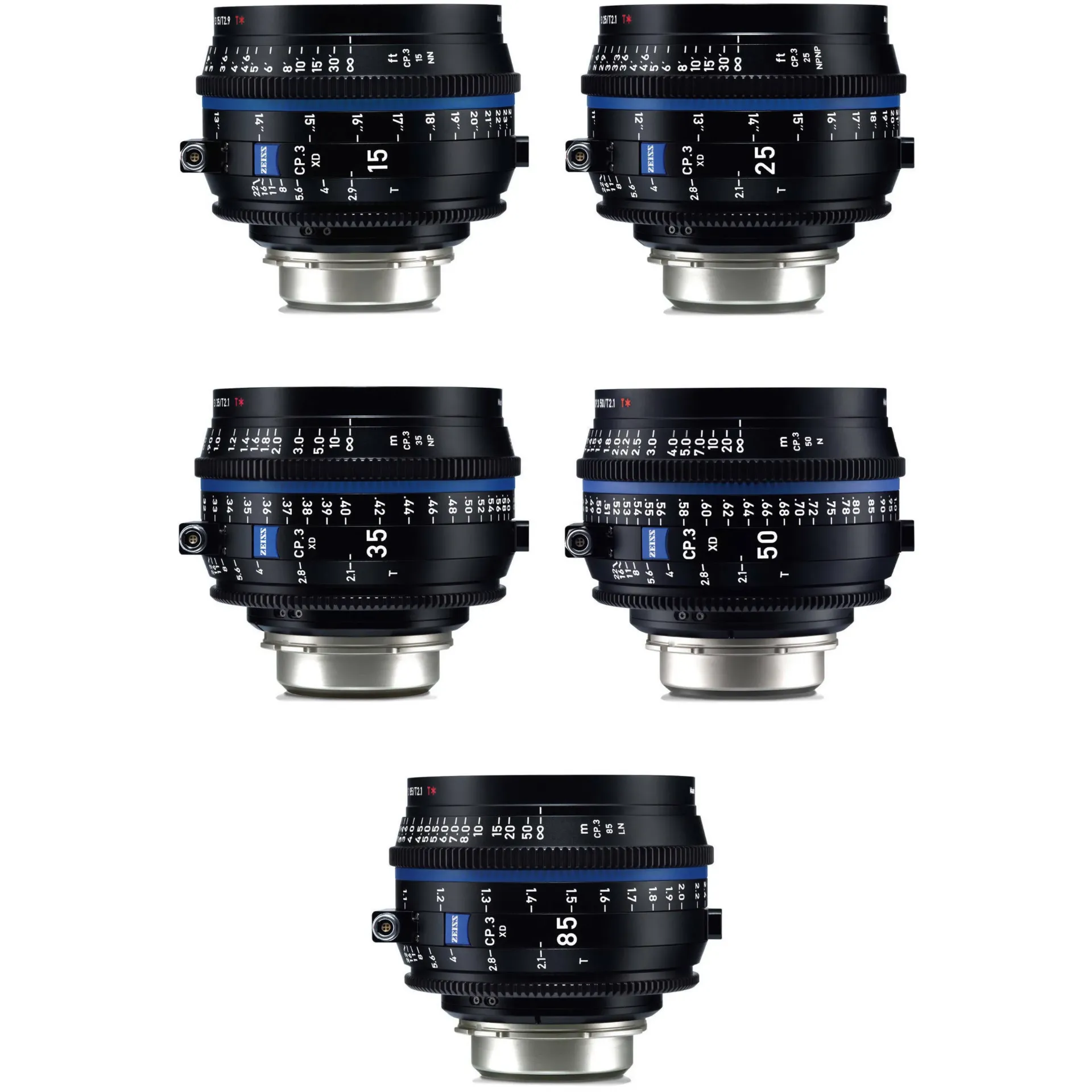 Zeiss cp.3 15mm-85mm T2.1 5 Lens set EF mount